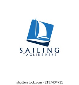Sail Sailing Logo Template Vector