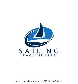 Sail Sailing Logo Template Vector