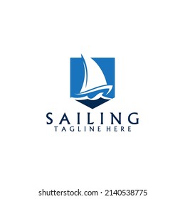 Sail Sailing Logo Template Vector