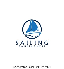 Sail Sailing Logo Template Vector