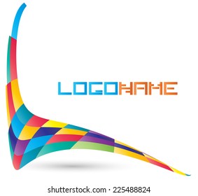 Sail Shape Isolated on White Background . Boomerang Logo . 