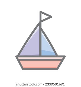 Sail Ship, Boat, Nautical Vector Awesome Fill Icon