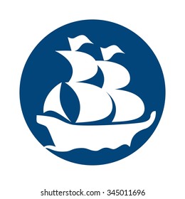 sail ship logo vector. yacht and boat logo vector.
