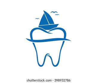 sail ship tooth teeth dent dental dentist image icon