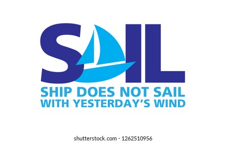Sail sport marine typography, t-shirt graphics - Vector sailing creative t-shirt design. sail typography. Sailing quote. anchor. ship illustration.