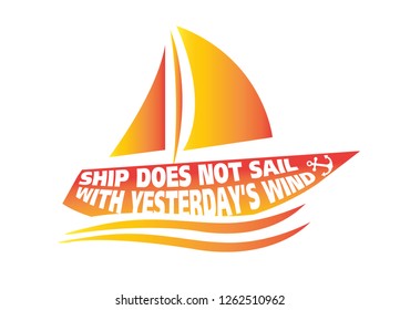 Sail sport marine typography, t-shirt graphics - Vector sailing creative t-shirt design. sail typography. Sailing quote. anchor. ship illustration.
