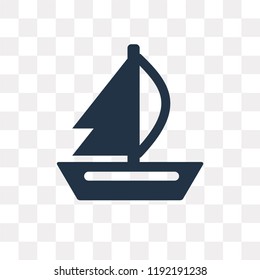 Sail vector icon isolated on transparent background, Sail transparency concept can be used web and mobile