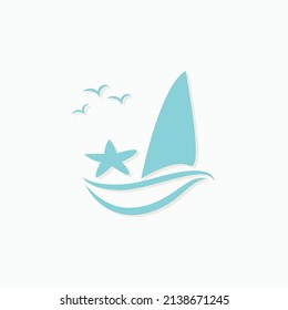 sail water design logo vector