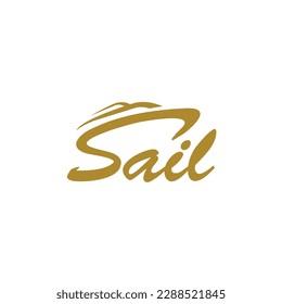 
Sail wordmark logo icon vector template.eps