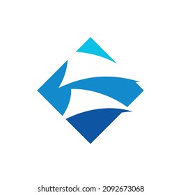 Sail of Yacht Ship Logo Design. Vector Illustration.