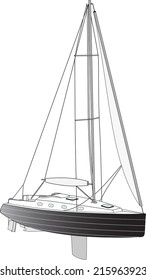 Sailboat All Vector for using your catalogs, illustrations