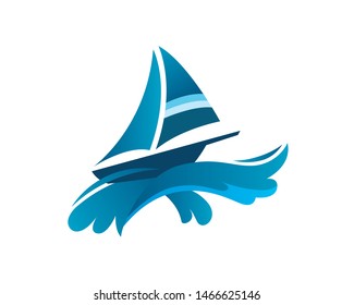 Sailboat with Attractive Wavy Waves