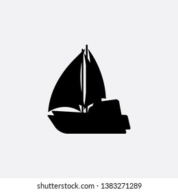 sailboat boat icon sign signifier vector