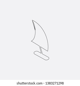 sailboat boat icon sign signifier vector