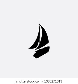 sailboat boat icon sign signifier vector