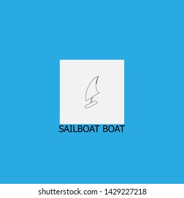 sailboat boat icon sign signifier vector