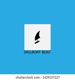 sailboat boat icon sign signifier vector