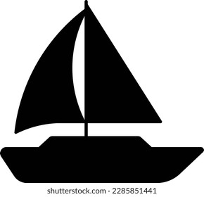 sailboat boat sail sea marine Glyph