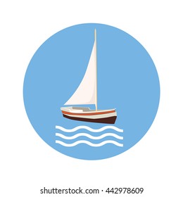 Sailboat, Boat Sailing, logo, vector