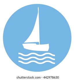 Sailboat, Boat Sailing, logo vector