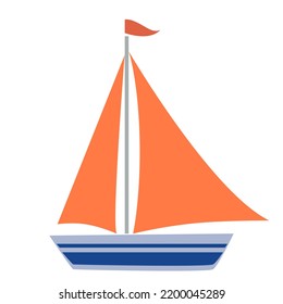 Sailboat Boat Ship Flag Sea Stock Vector (Royalty Free) 2200045289 ...