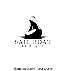 Sailboat concept stroke symbol Logo design graphic elements vector illustration download