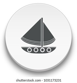 sailboat flat icon