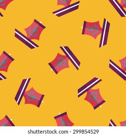 Sailboat flat icon,eps10 seamless pattern background