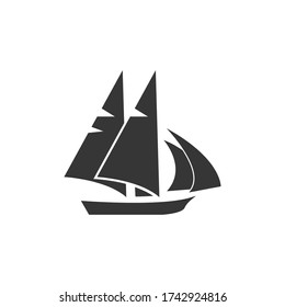 Sailboat graphic design template vector isolated