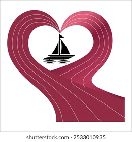 "Sailboat of the Heart" represents a journey driven by emotions and intuition, guiding through life's uncertainties and adventures.