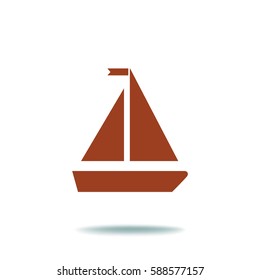 Icono de barco de vela