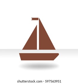 Icono de barco de vela