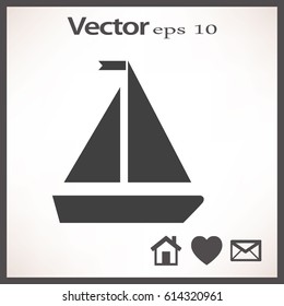 Icono de barco de vela