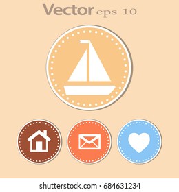 Icono de barco de vela