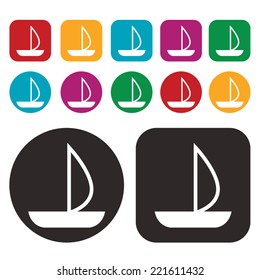 Sailboat icon . Boat icon