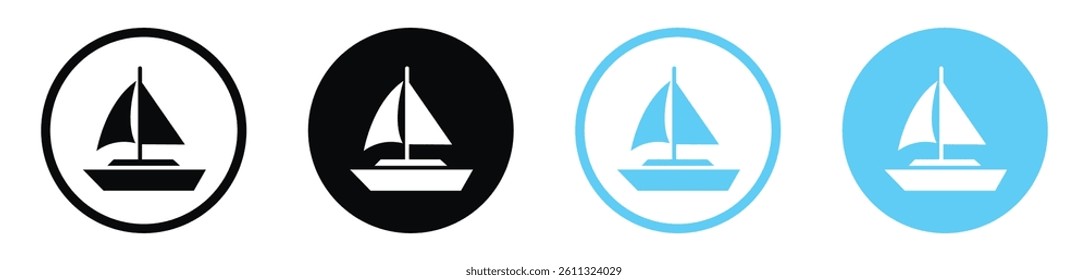 Sailboat icon collection. vector illustration set