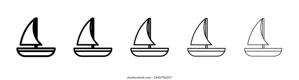 Sailboat icon concept. graphic design, logo, Web, UI.