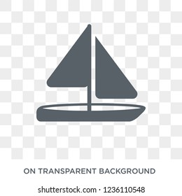 Sailboat icon. Sailboat design concept from  collection. Simple element vector illustration on transparent background.