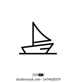 Sailboat icon, design inspiration vector template for interface and any purpose