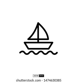 Sailboat icon, design inspiration vector template for interface and any purpose