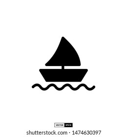 Sailboat icon, design inspiration vector template for interface and any purpose