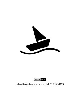Sailboat icon, design inspiration vector template for interface and any purpose