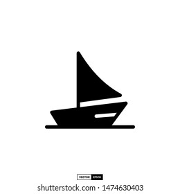 Sailboat icon, design inspiration vector template for interface and any purpose
