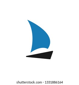 Sailboat icon design template vector isolated illustration