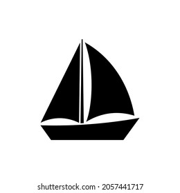 Sailboat icon design template vector isolated illustration