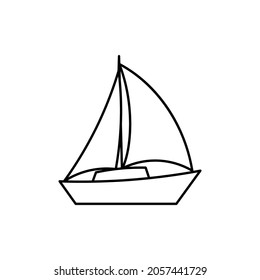 Sailboat icon design template vector isolated illustration