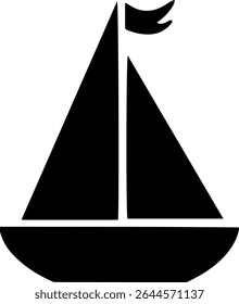 sailboat icon design for templates.