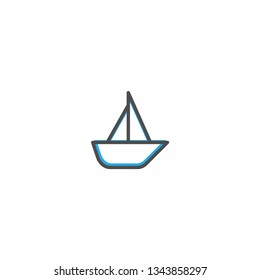Sailboat icon design. Transportation icon vector illustration