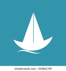 Sailboat Icon. Eps-10.