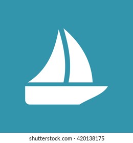 Sailboat Icon. Eps-10.